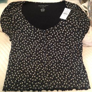 American Eagle Ribbed Crop Top